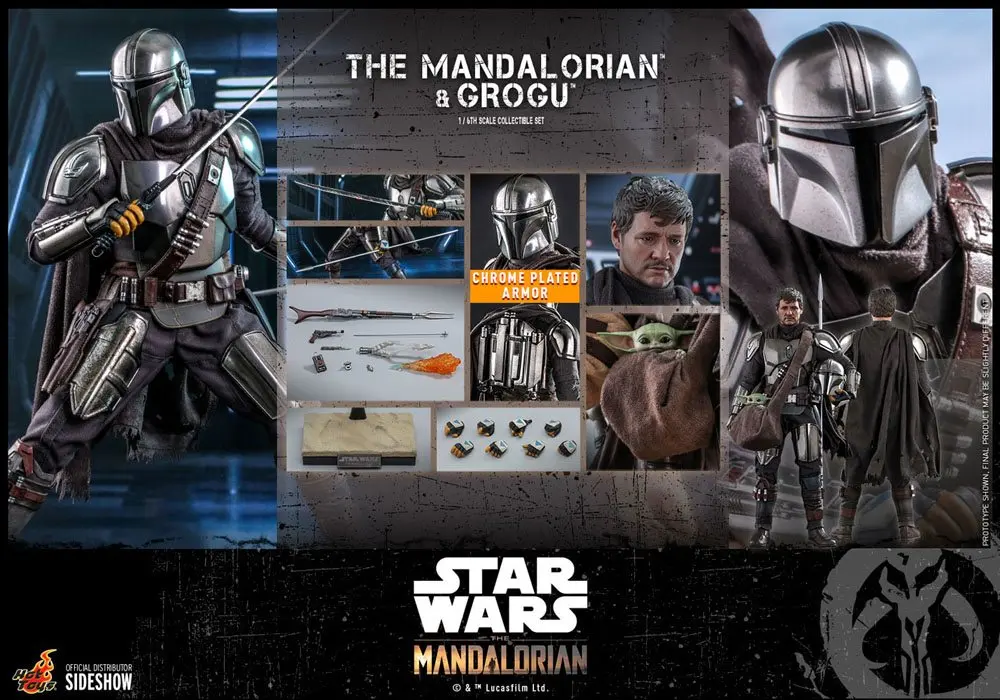 Star Wars The Mandalorian Action Figure 2-Pack 1/6 The Mandalorian &amp; Grogu 30 cm product photo
