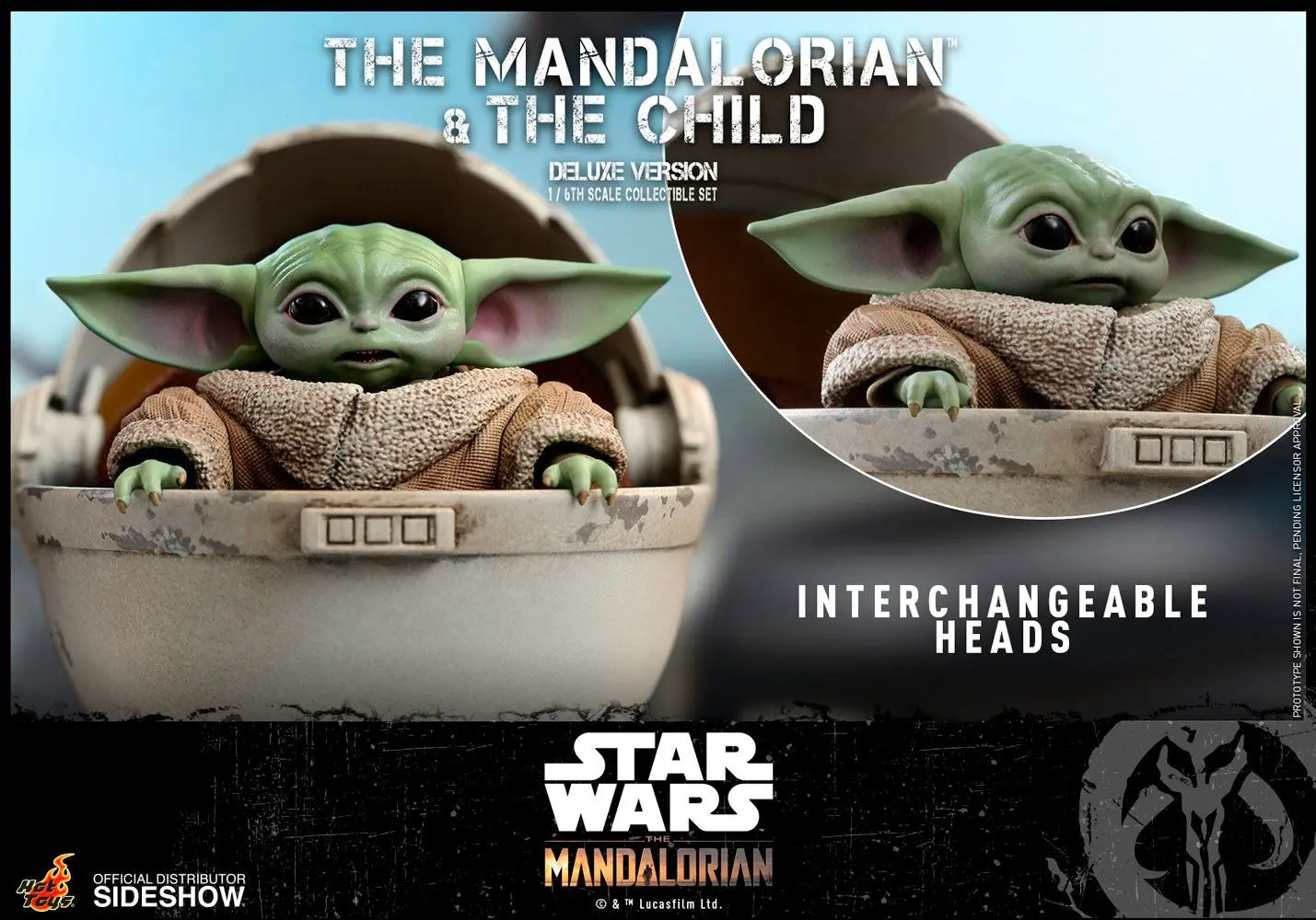 Star Wars The Mandalorian Action Figure 2-Pack 1/6 The Mandalorian &amp; The Child Deluxe 30 cm product photo