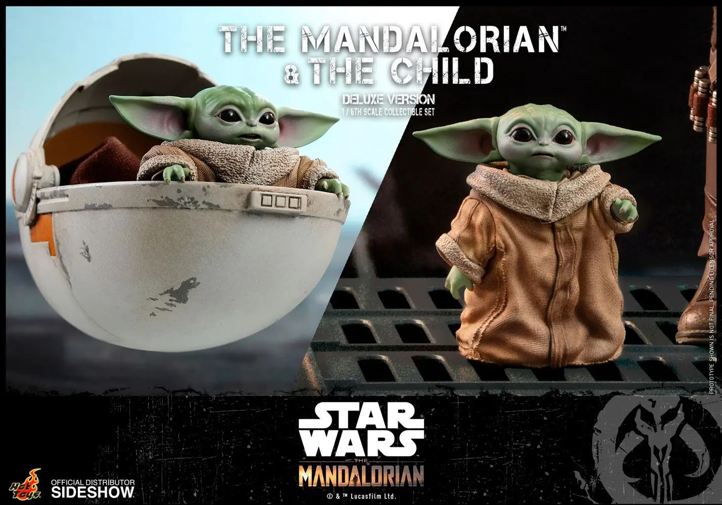 Star Wars The Mandalorian Action Figure 2-Pack 1/6 The Mandalorian &amp; The Child Deluxe 30 cm product photo
