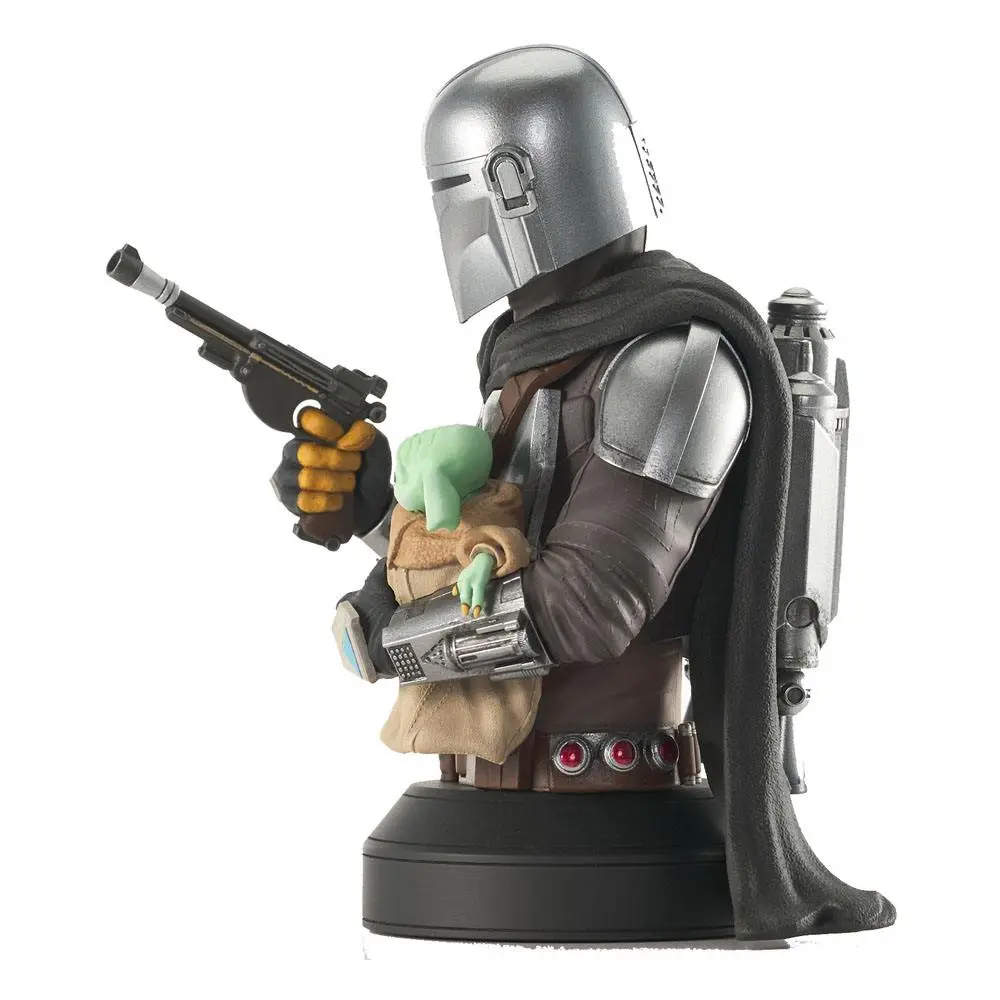 Star Wars: The Mandalorian Bust 1/6 The Mandalorian with Grogu 15 cm product photo