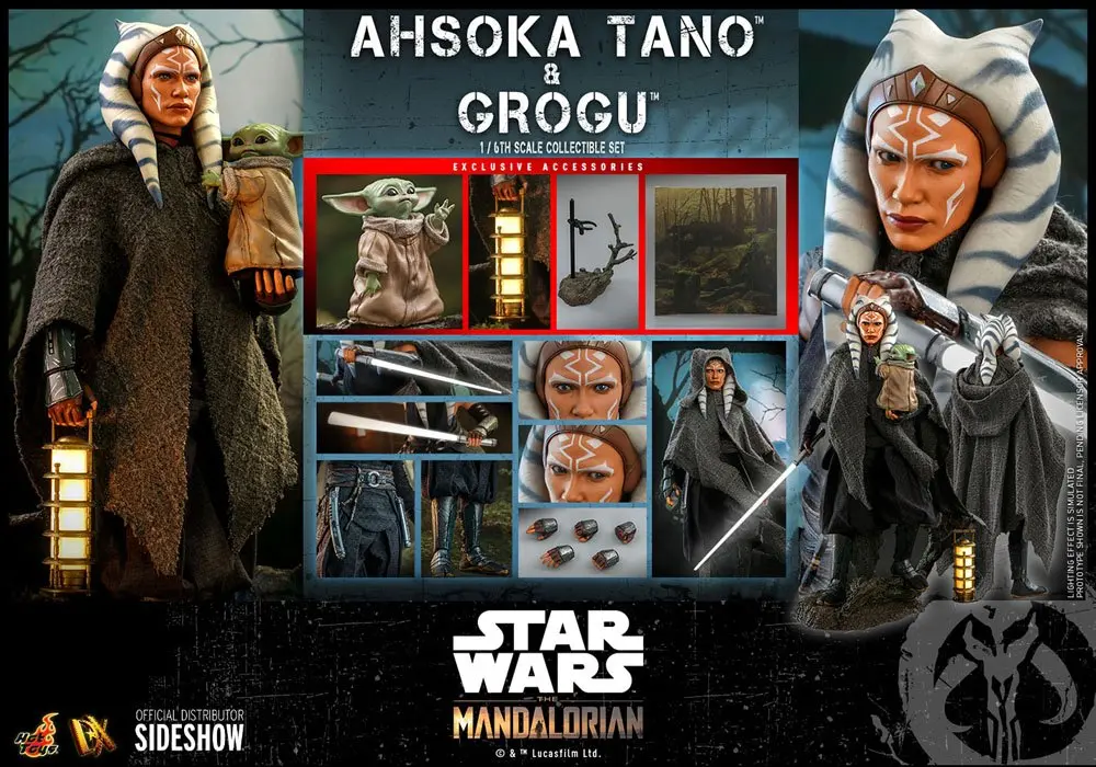 Star Wars The Mandalorian Action Figure 2-Pack 1/6 Ahsoka Tano & Grogu 29 cm termékfotó