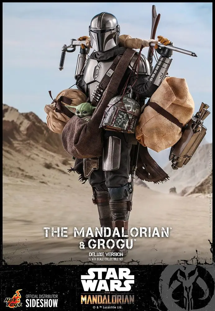 Star Wars The Mandalorian Action Figure 2-Pack 1/6 The Mandalorian &amp; Grogu Deluxe Version 30 cm product photo