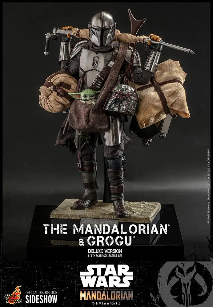 Star Wars The Mandalorian Action Figure 2-Pack 1/6 The Mandalorian &amp; Grogu Deluxe Version 30 cm product photo