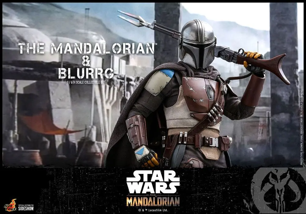 Star Wars The Mandalorian Action Figure 2-Pack 1/6 The Mandalorian &amp; Blurrg 37 cm product photo