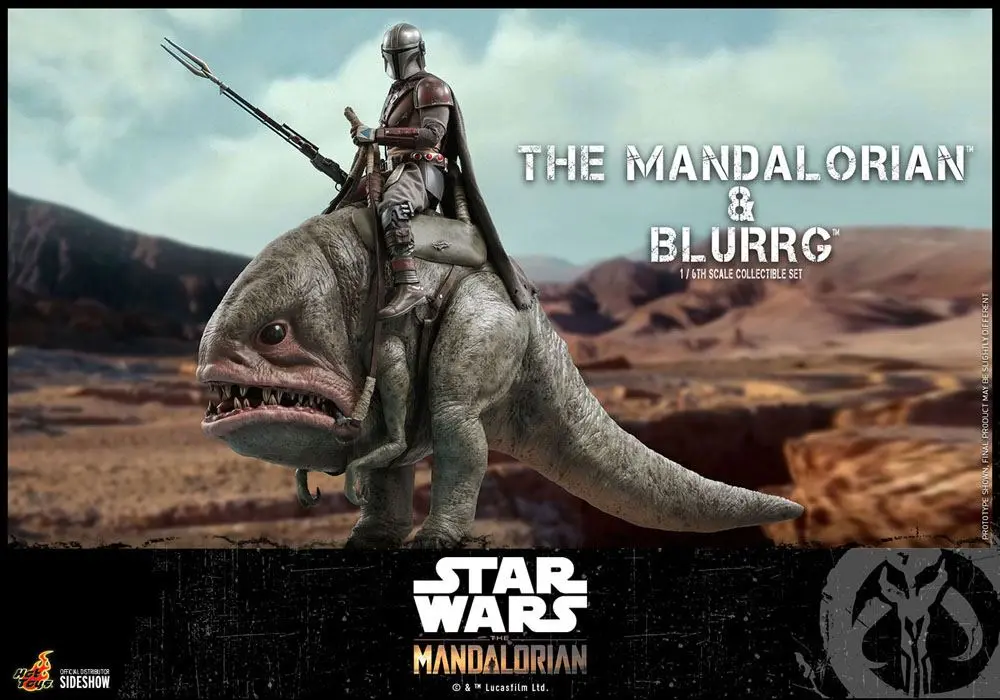 Star Wars The Mandalorian Action Figure 2-Pack 1/6 The Mandalorian &amp; Blurrg 37 cm product photo