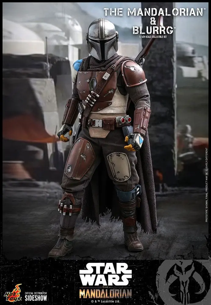 Star Wars The Mandalorian Action Figure 2-Pack 1/6 The Mandalorian &amp; Blurrg 37 cm product photo