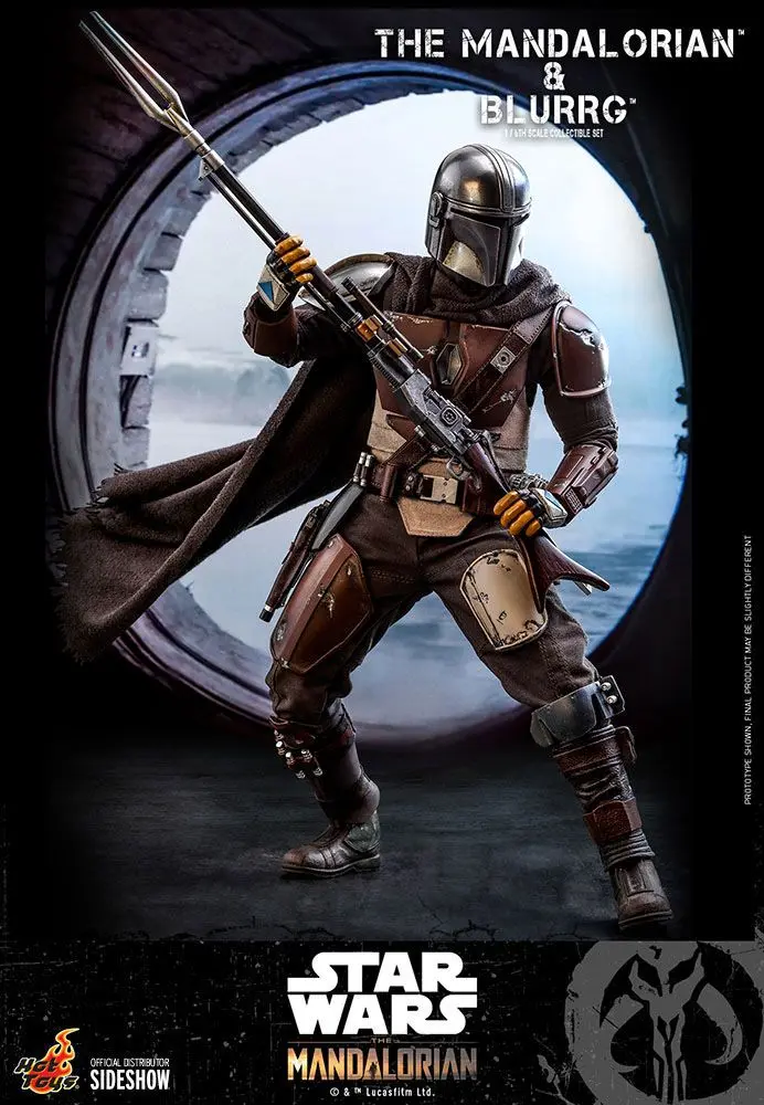 Star Wars The Mandalorian Action Figure 2-Pack 1/6 The Mandalorian &amp; Blurrg 37 cm product photo