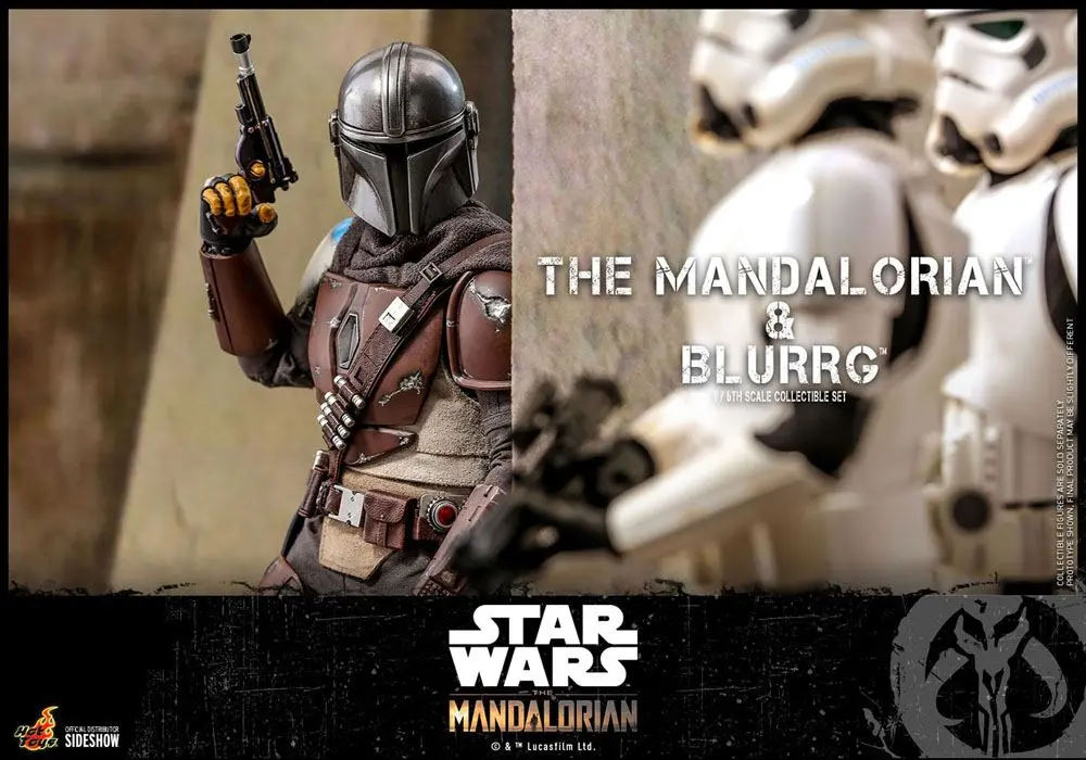 Star Wars The Mandalorian Action Figure 2-Pack 1/6 The Mandalorian &amp; Blurrg 37 cm product photo