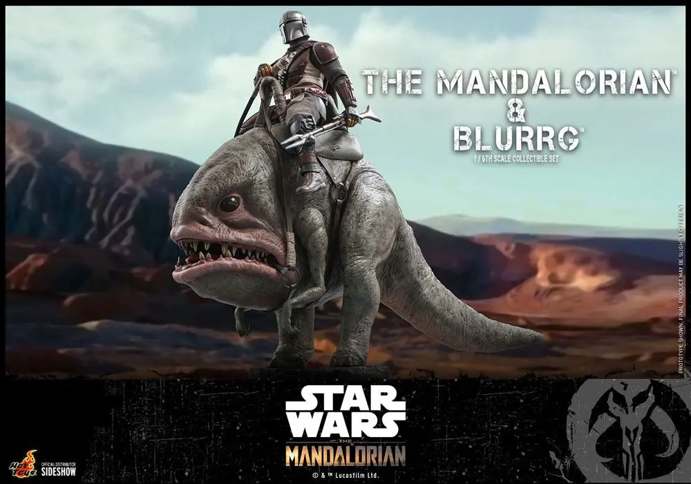 Star Wars The Mandalorian Action Figure 2-Pack 1/6 The Mandalorian &amp; Blurrg 37 cm product photo