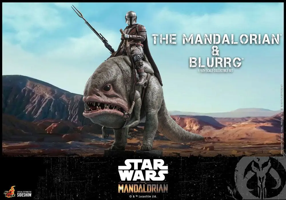 Star Wars The Mandalorian Action Figure 2-Pack 1/6 The Mandalorian &amp; Blurrg 37 cm product photo