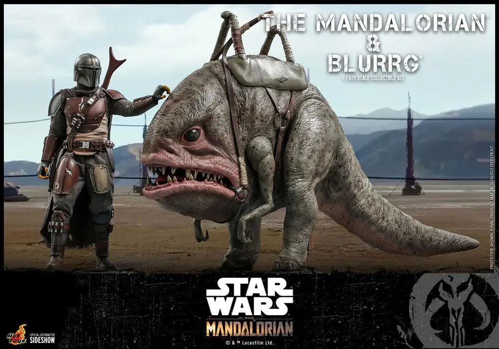 Star Wars The Mandalorian Action Figure 2-Pack 1/6 The Mandalorian &amp; Blurrg 37 cm product photo