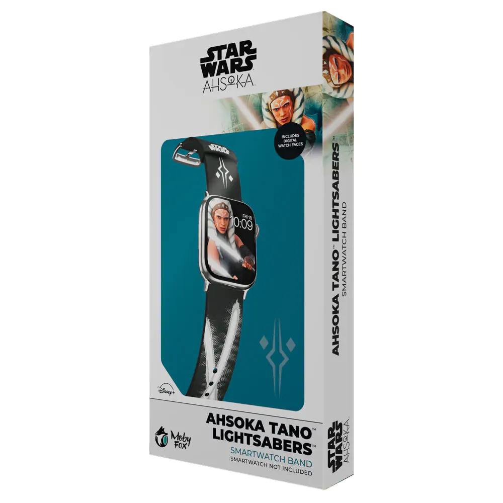 Star Wars The Mandalorian Ahsoka Tano Lightsaber Smartwatch strap + face designs product photo
