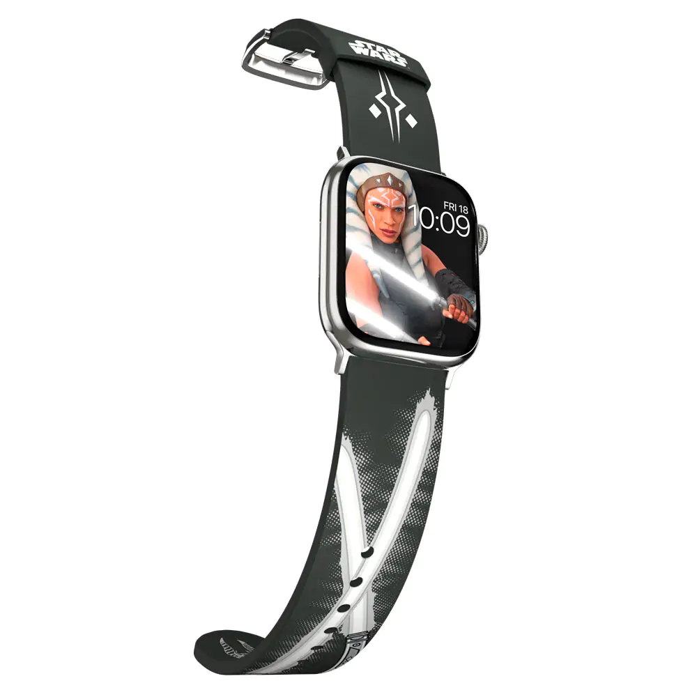 Star Wars The Mandalorian Ahsoka Tano Lightsaber Smartwatch strap + face designs product photo