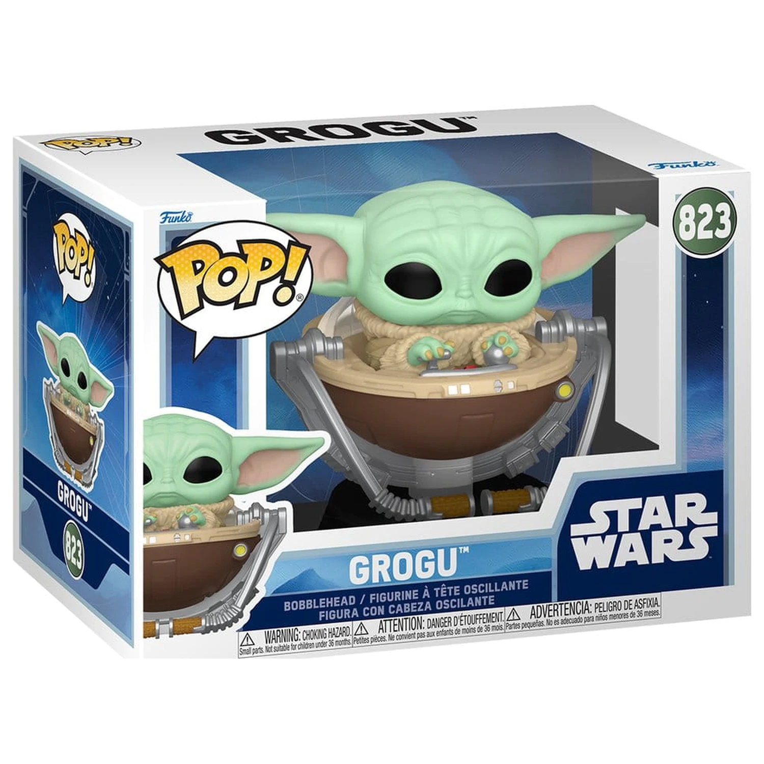 Star Wars: The Mandalorian and Grogu Funko POP! Vinyl Bobblehead Figure Grogu in Pram 9 cm product photo