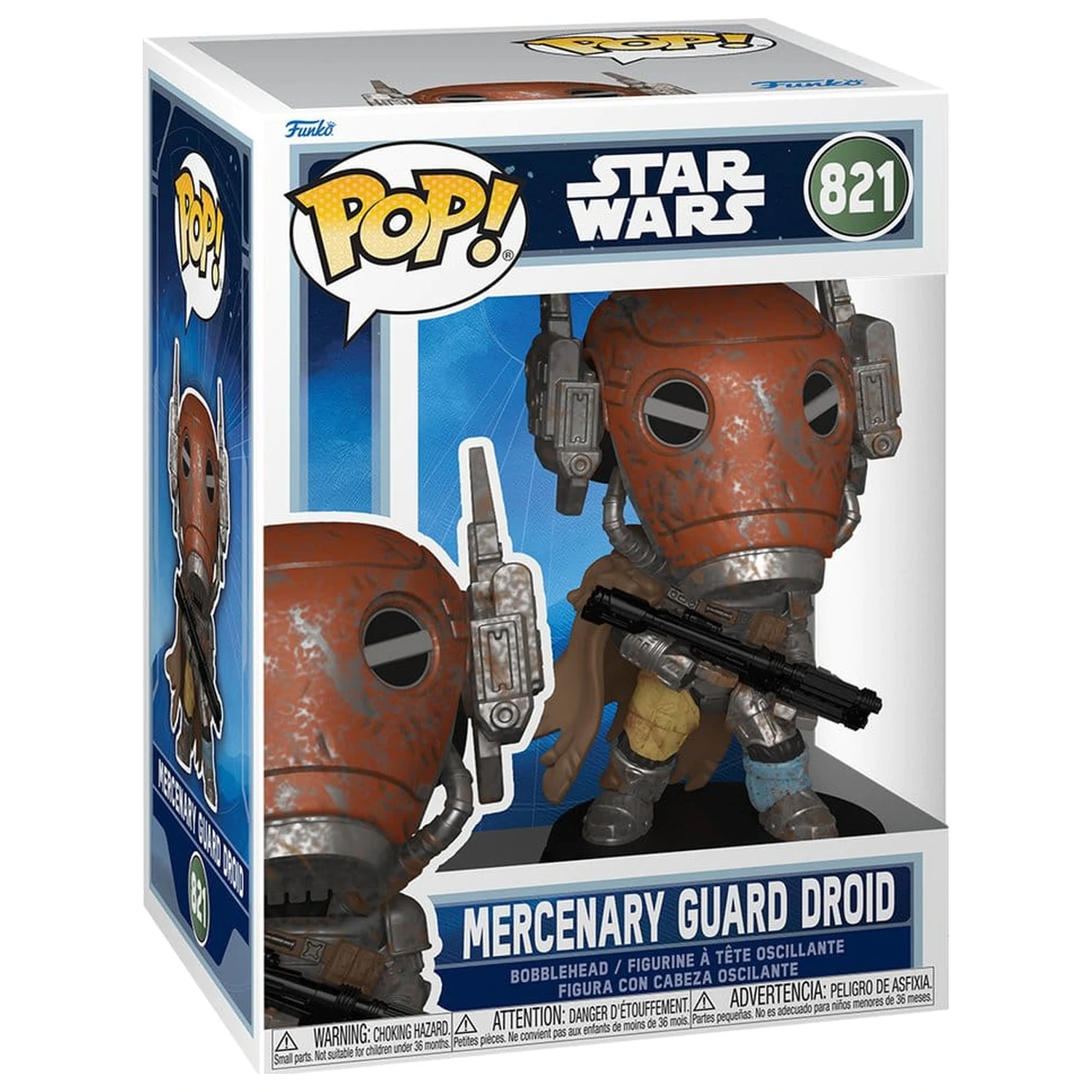 Star Wars: The Mandalorian and Grogu Funko POP! Vinyl Bobblehead Figure Mercenary Guard Droid 9 cm product photo