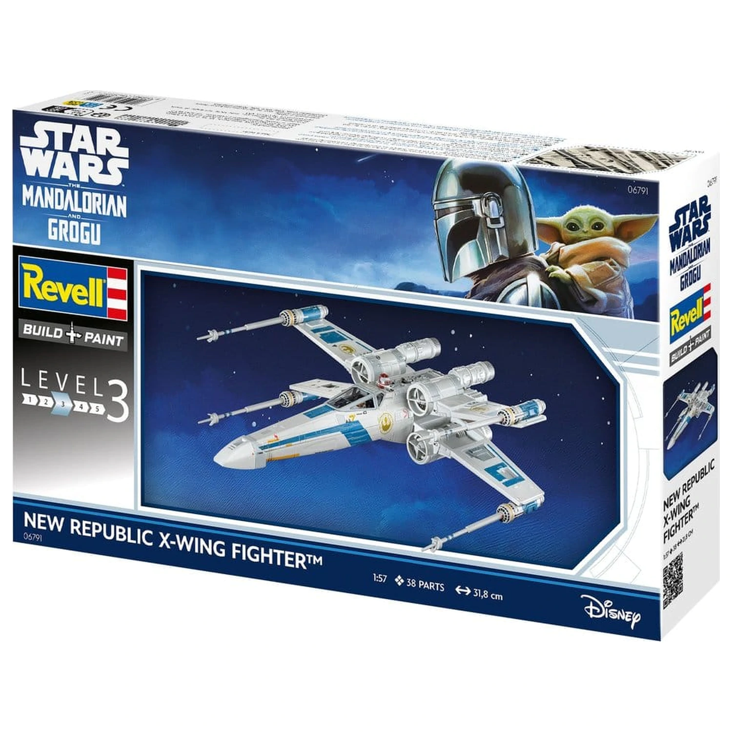 Star Wars The Mandalorian and Grogu Revell Model Kit 1/57 New Republic X-Wing Fighter 22 cm product photo