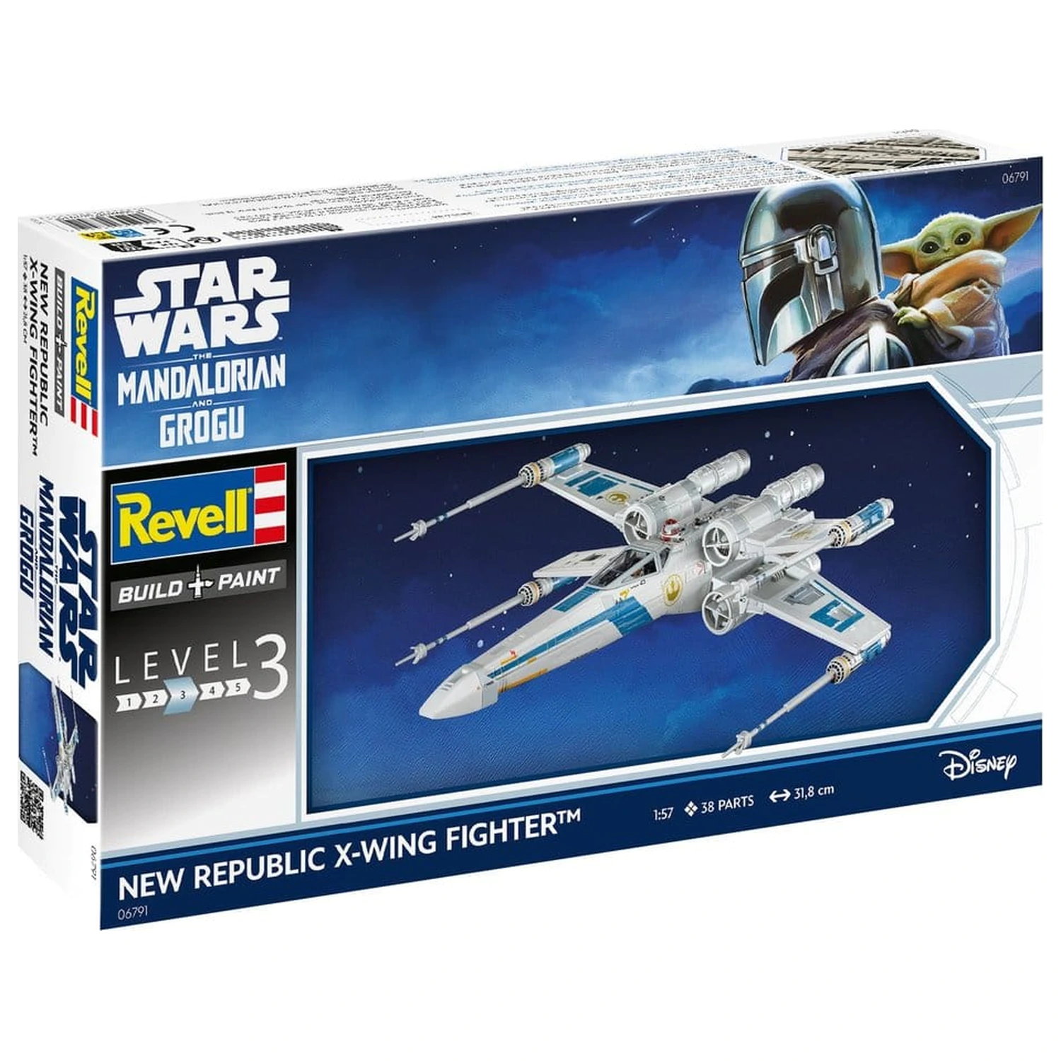 Star Wars The Mandalorian and Grogu Revell Model Kit 1/57 New Republic X-Wing Fighter 22 cm product photo