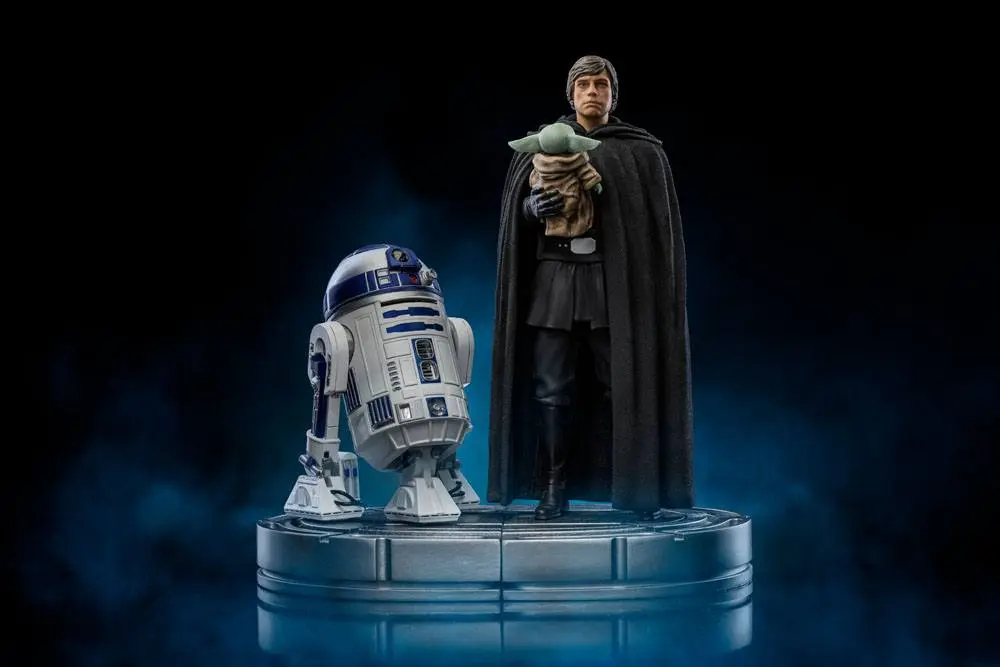 Star Wars The Mandalorian Art Scale Statue 1/10 Luke Skywalker and Grogu 21 cm termékfotó