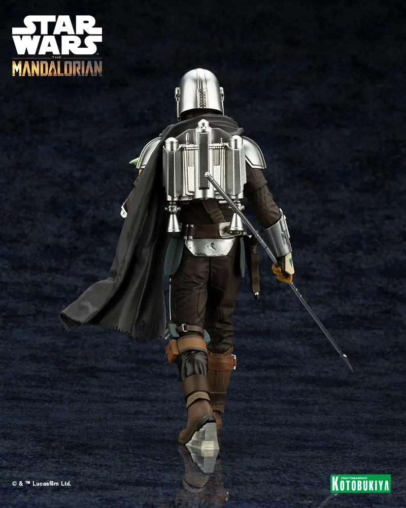 Star Wars The Mandalorian ARTFX Statue 1/10 Mandalorian &amp; Grogu with Beskar Staff 18 cm product photo