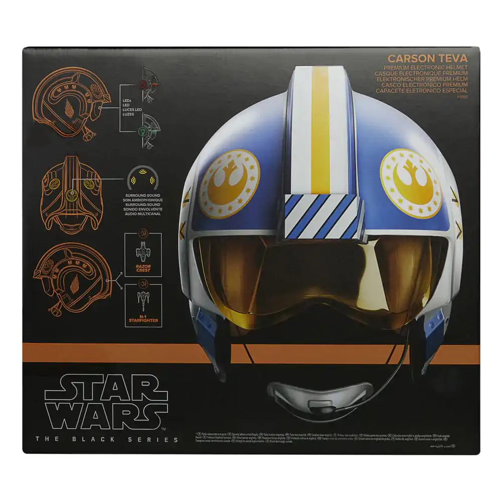 Star Wars: The Mandalorian Black Series Electronic Helmet Carson Teva product photo