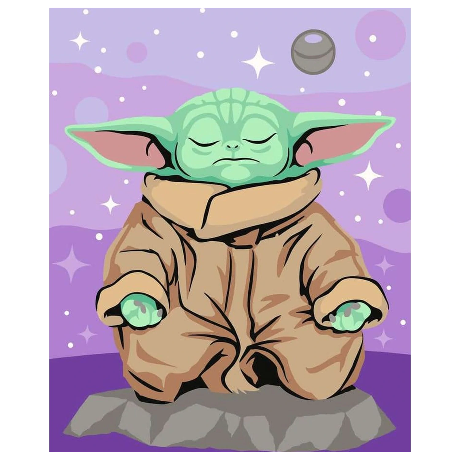 Star Wars: The Mandalorian CreArt Painting by Numbers Meditating Grogu product photo