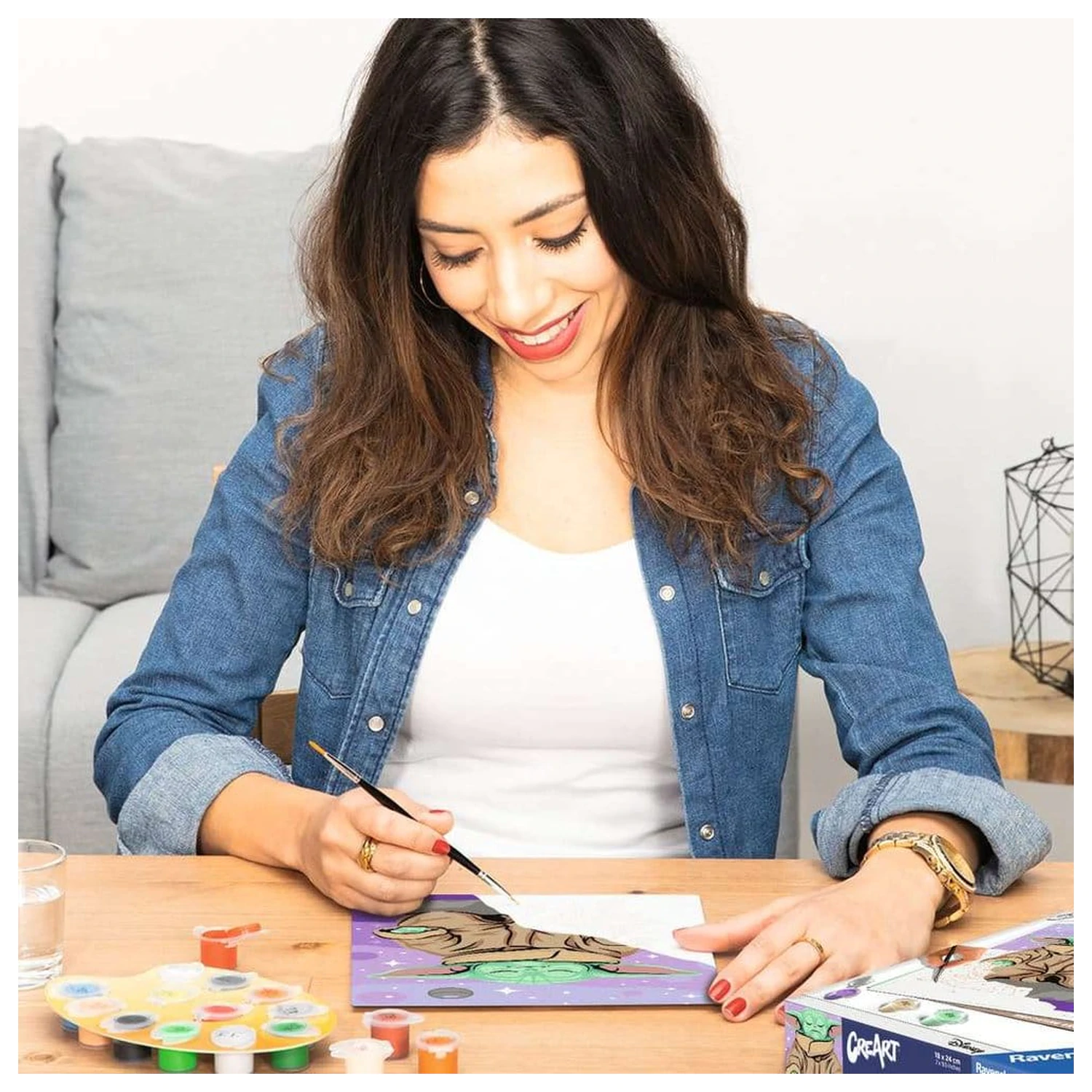 Star Wars: The Mandalorian CreArt Painting by Numbers Meditating Grogu product photo