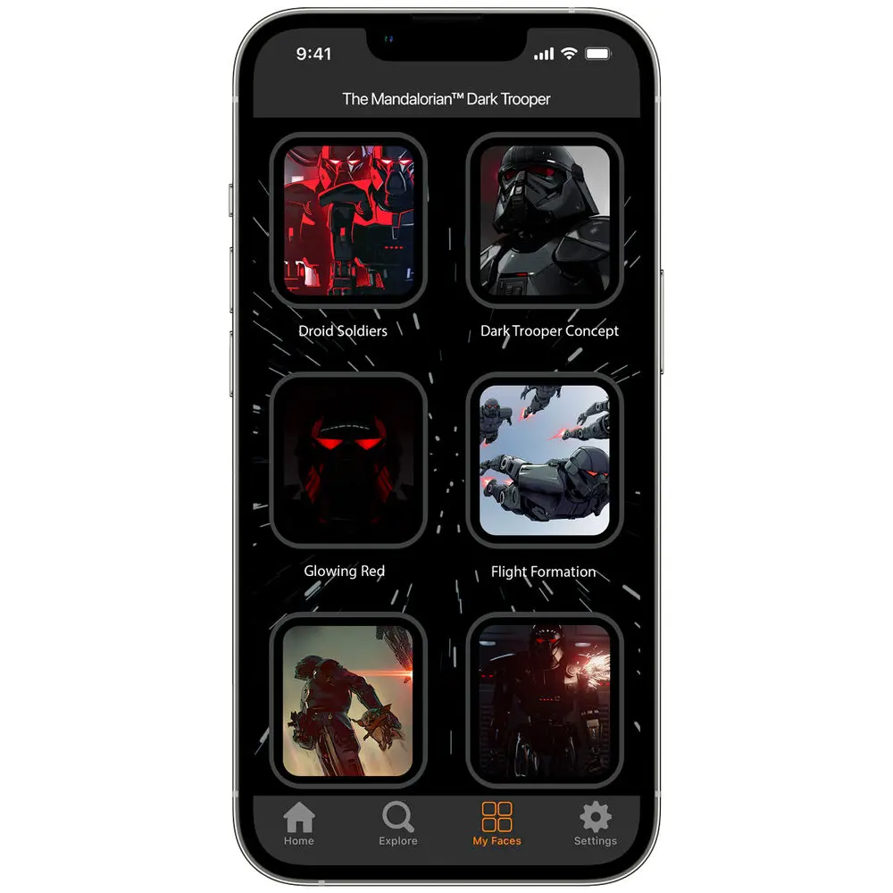 Star Wars: The Mandalorian Smartwatch-Wristband Dark Trooper product photo