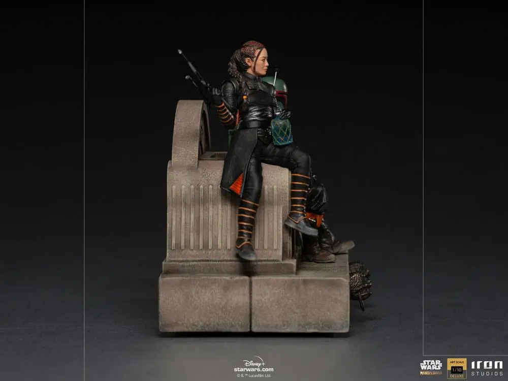 Star Wars The Mandalorian Deluxe Art Scale Statue 1/10 Boba Fett & Fennec on Throne 23 cm product photo