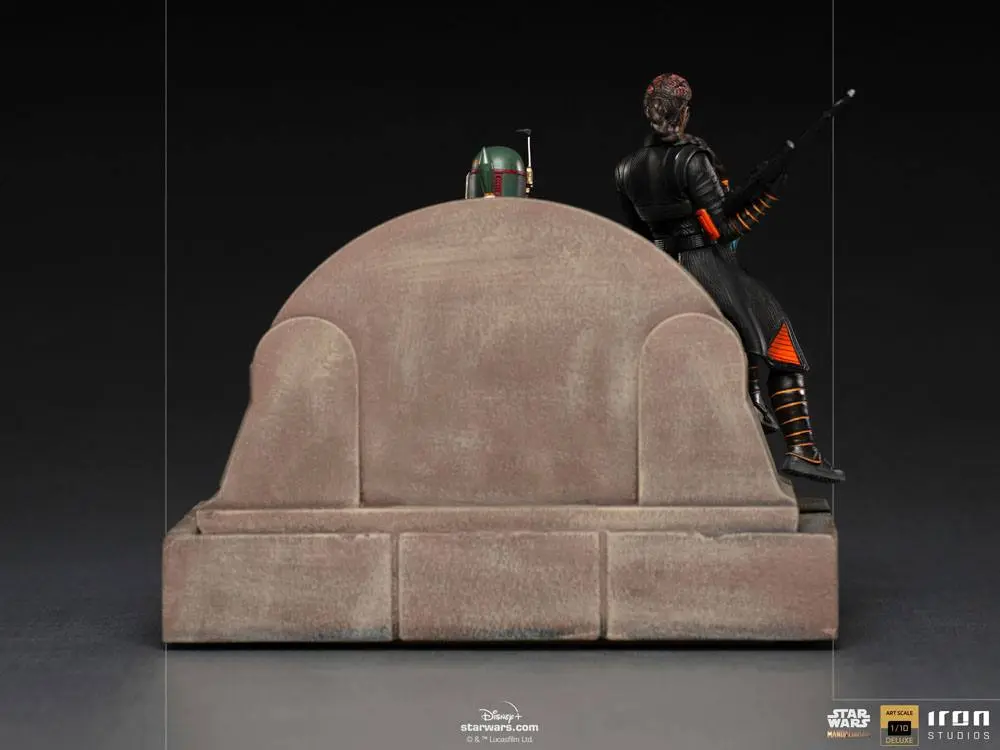 Star Wars The Mandalorian Deluxe Art Scale Statue 1/10 Boba Fett & Fennec on Throne 23 cm product photo