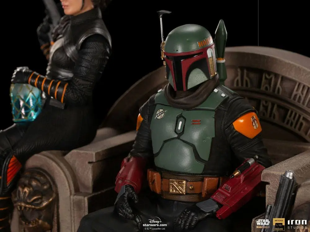 Star Wars The Mandalorian Deluxe Art Scale Statue 1/10 Boba Fett & Fennec on Throne 23 cm product photo