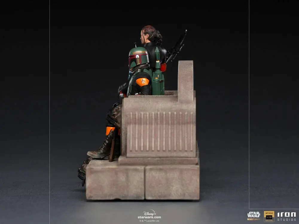 Star Wars The Mandalorian Deluxe Art Scale Statue 1/10 Boba Fett & Fennec on Throne 23 cm product photo