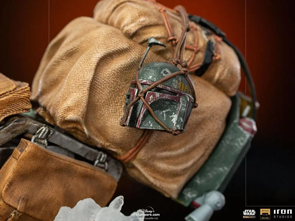 Star Wars The Mandalorian Deluxe Art Scale Statue 1/10 Mandalorian on Speederbike 18 cm product photo