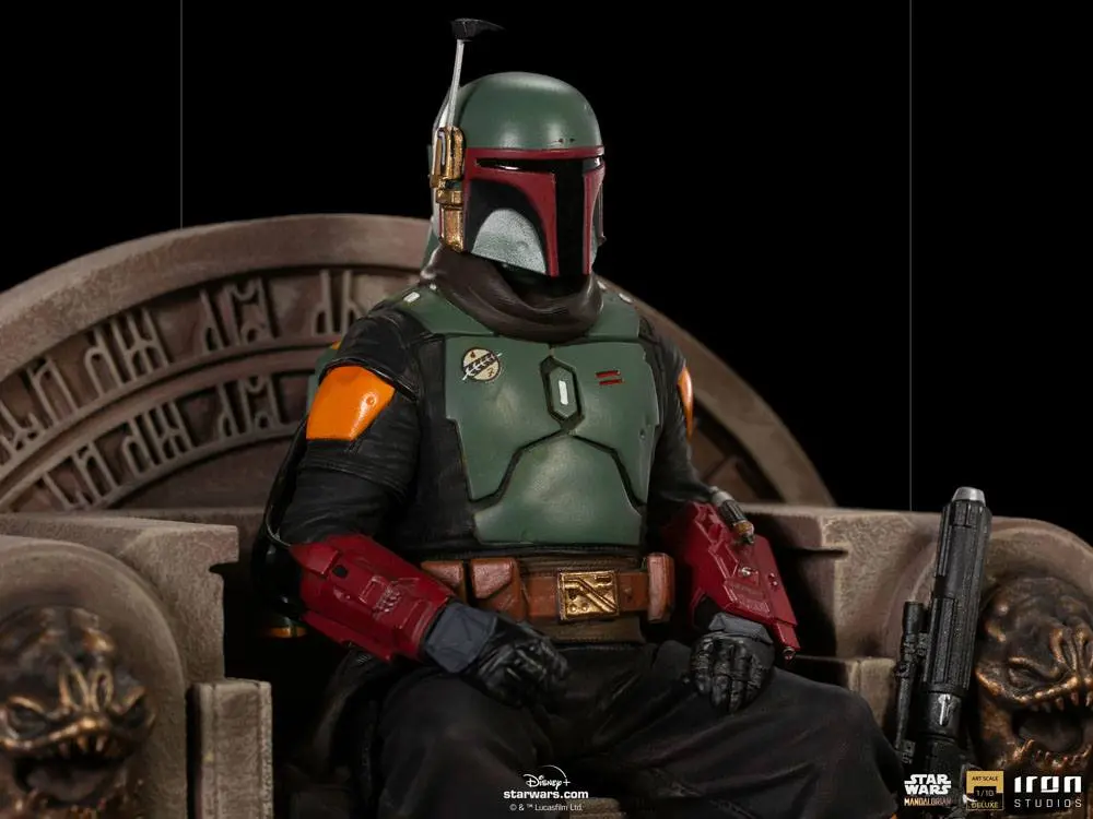 Star Wars The Mandalorian Deluxe Art Scale Statue 1/10 Boba Fett on Throne 18 cm product photo