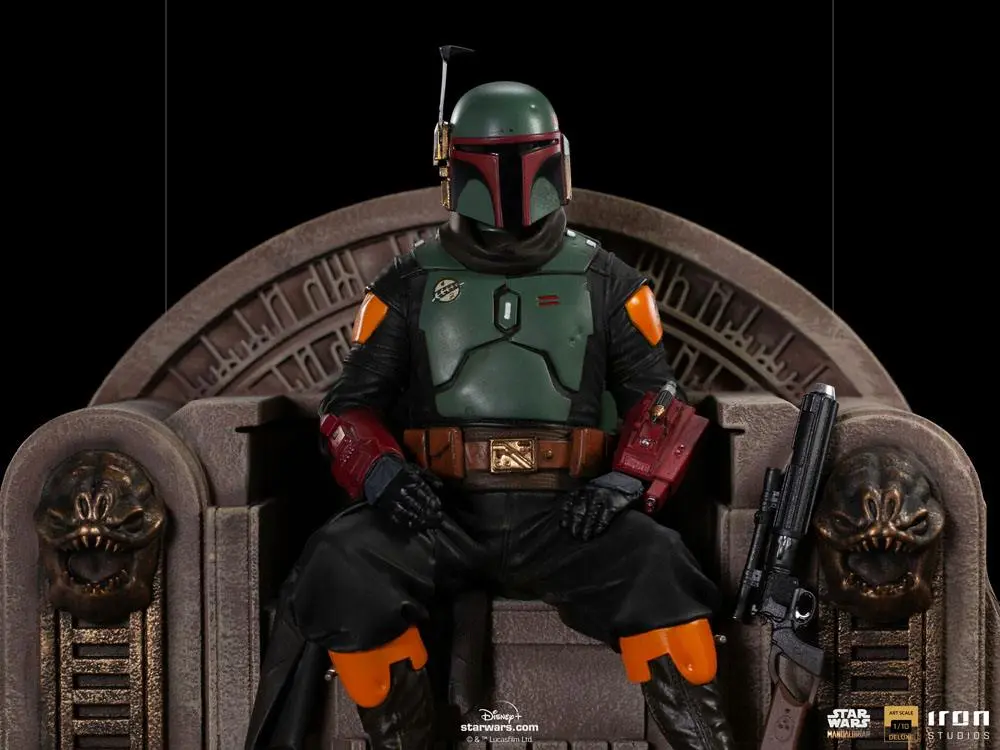 Star Wars The Mandalorian Deluxe Art Scale Statue 1/10 Boba Fett on Throne 18 cm product photo