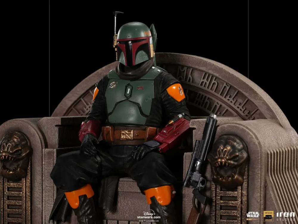 Star Wars The Mandalorian Deluxe Art Scale Statue 1/10 Boba Fett on Throne 18 cm product photo
