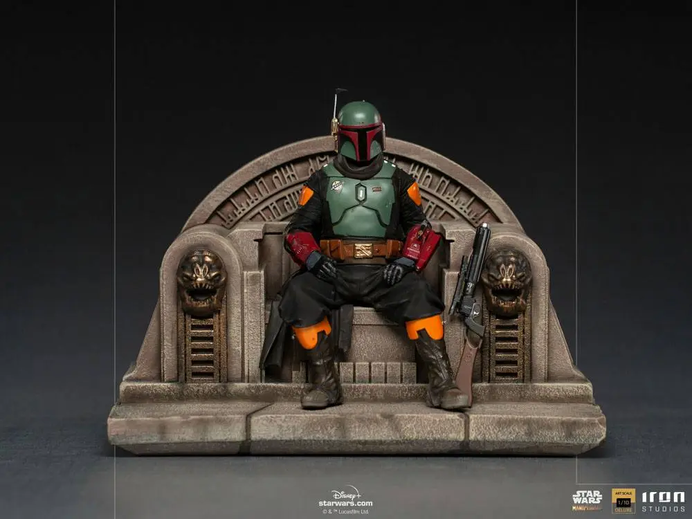 Star Wars The Mandalorian Deluxe Art Scale Statue 1/10 Boba Fett on Throne 18 cm product photo