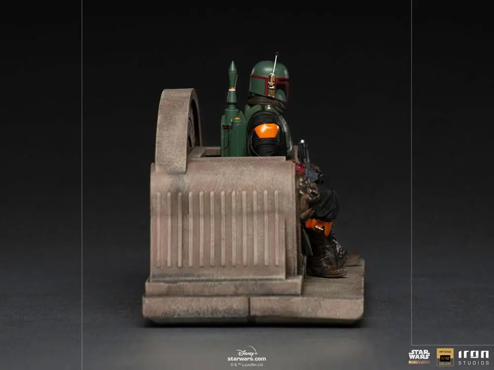 Star Wars The Mandalorian Deluxe Art Scale Statue 1/10 Boba Fett on Throne 18 cm product photo
