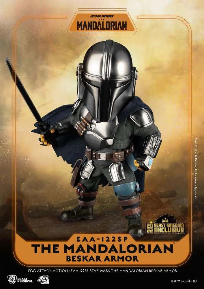 Star Wars The Mandalorian Egg Attack Action Action Figure The Mandalorian Beskar Armor 17 cm product photo