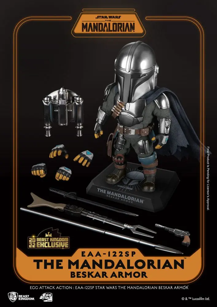 Star Wars The Mandalorian Egg Attack Action Action Figure The Mandalorian Beskar Armor 17 cm product photo
