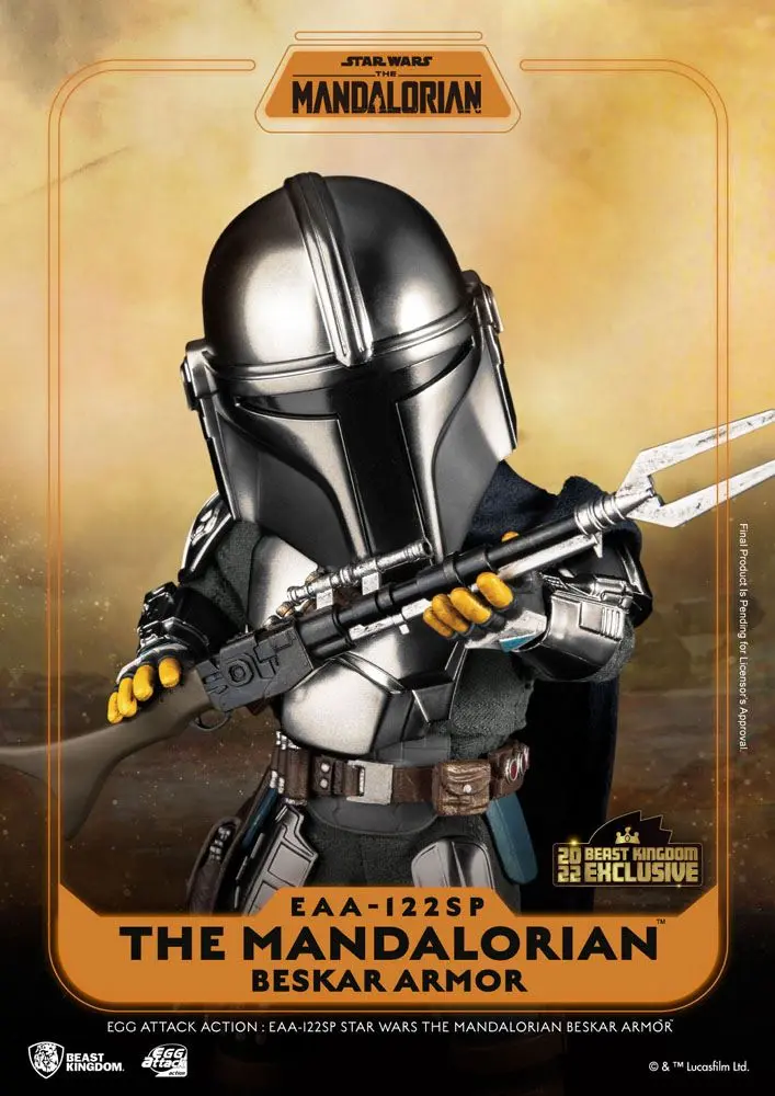 Star Wars The Mandalorian Egg Attack Action Action Figure The Mandalorian Beskar Armor 17 cm product photo