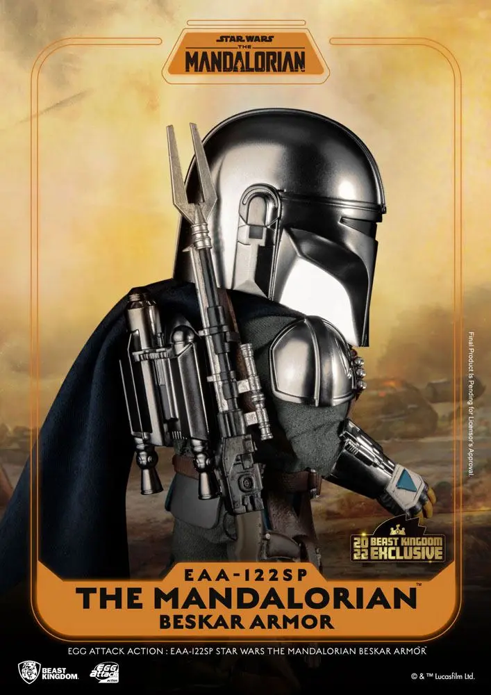 Star Wars The Mandalorian Egg Attack Action Action Figure The Mandalorian Beskar Armor 17 cm product photo