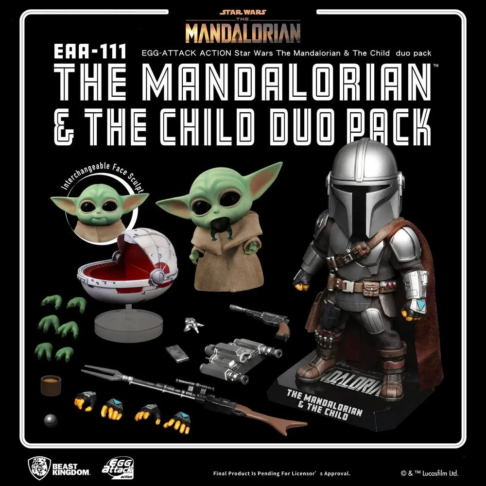 Star Wars The Mandalorian Egg Attack Action Action Figures The Mandalorian &amp; The Child 7 - 17 cm product photo