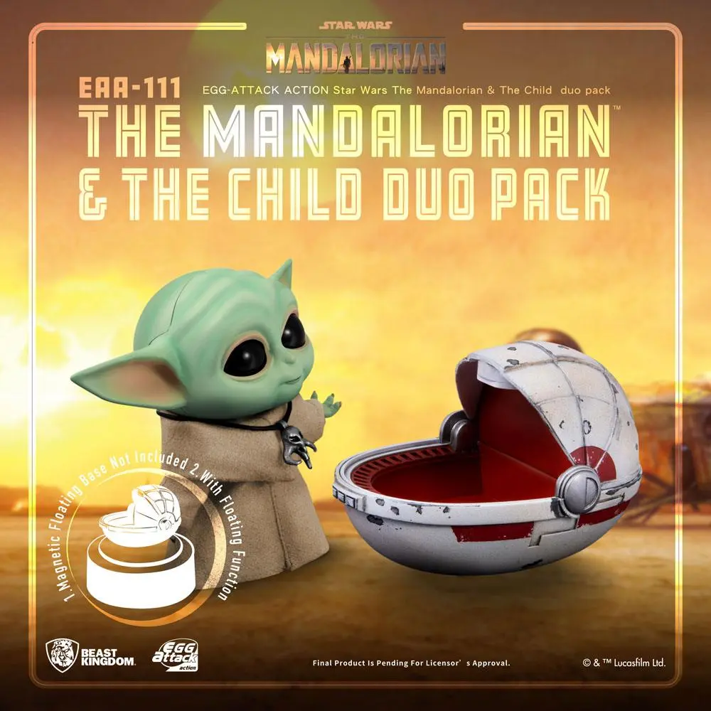 Star Wars The Mandalorian Egg Attack Action Action Figures The Mandalorian &amp; The Child 7 - 17 cm product photo