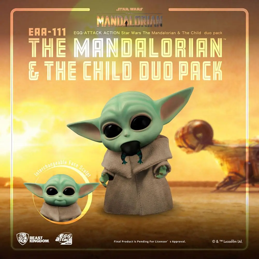Star Wars The Mandalorian Egg Attack Action Action Figures The Mandalorian &amp; The Child 7 - 17 cm product photo