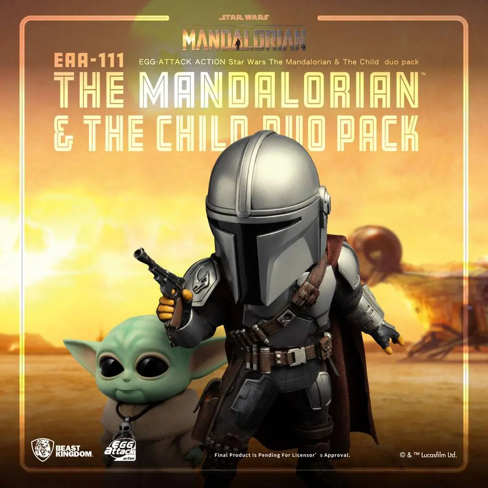 Star Wars The Mandalorian Egg Attack Action Action Figures The Mandalorian &amp; The Child 7 - 17 cm product photo