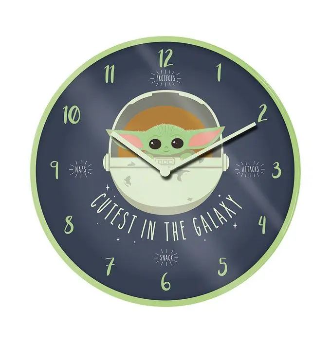 Star Wars The Mandalorian Wall Clock Cutest In The Galaxy termékfotó