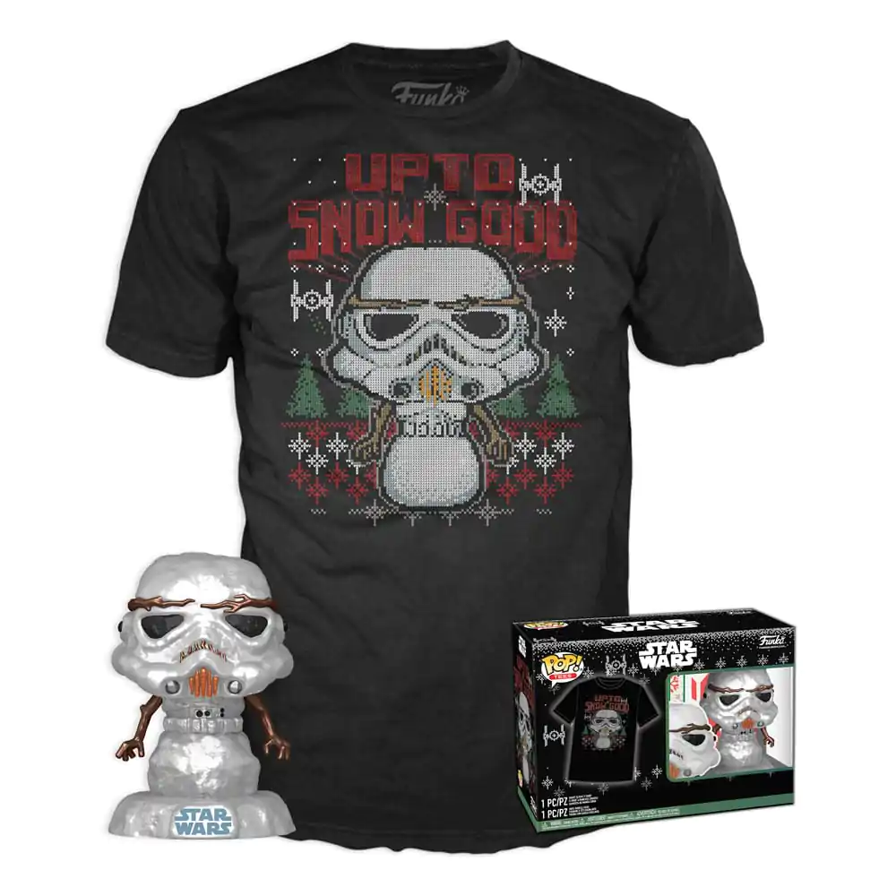 Star Wars The Mandalorian POP! &amp; Tee Box Holiday Stormtrooper(MT) product photo