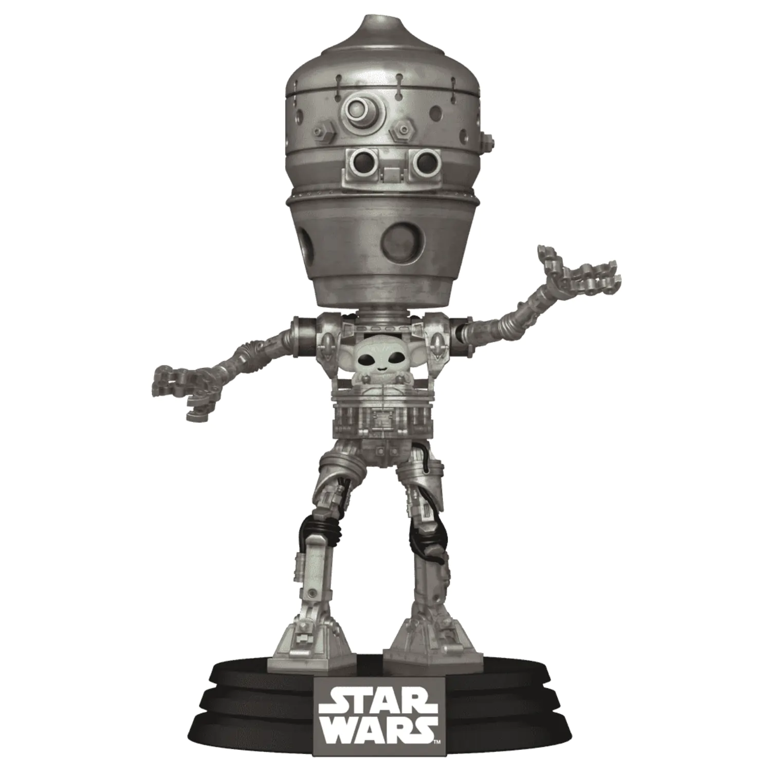 Star Wars: The Mandalorian Funko POP! Deluxe Vinyl Bobblehead Figure IG-12 with Grogu 17 cm product photo
