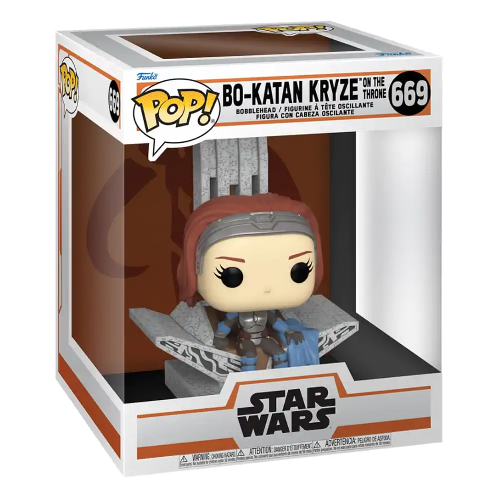 Star Wars: The Mandalorian POP! Deluxe Vinyl Figure Bo Katan w/Throne 9 cm termékfotó