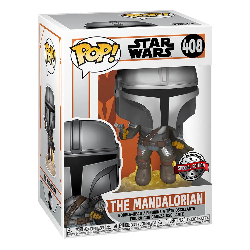 Star Wars The Mandalorian POP! Vinyl Figure Mandalorian - Mando Flying w/Blaster 9 cm product photo